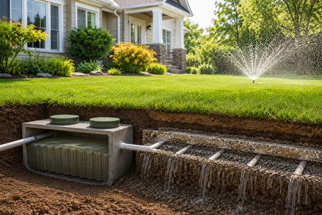 septic system lawn watering