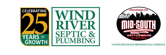 wind river environmental x mid south septic service logo