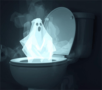 ghost in toilet