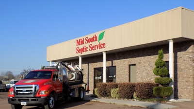 Mid South Septic Service truck outside of office Photo