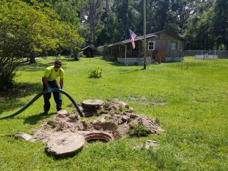 Septic in a yard